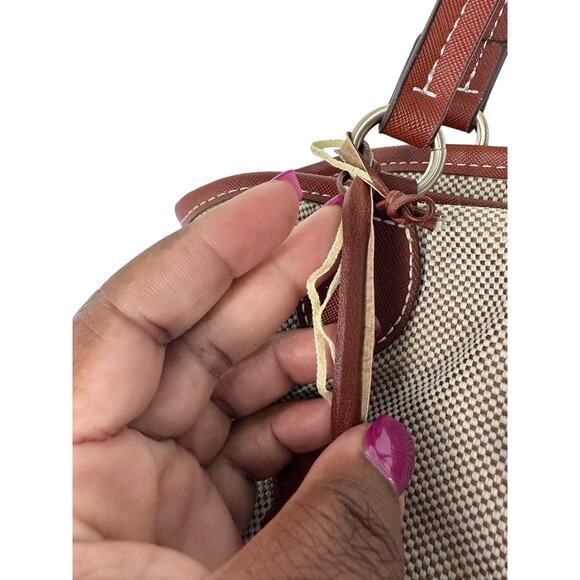 Radley London Tan Brown Dane Park Canvas Medium Old Money Tote Shoulder Bag - Picture 3 of 10